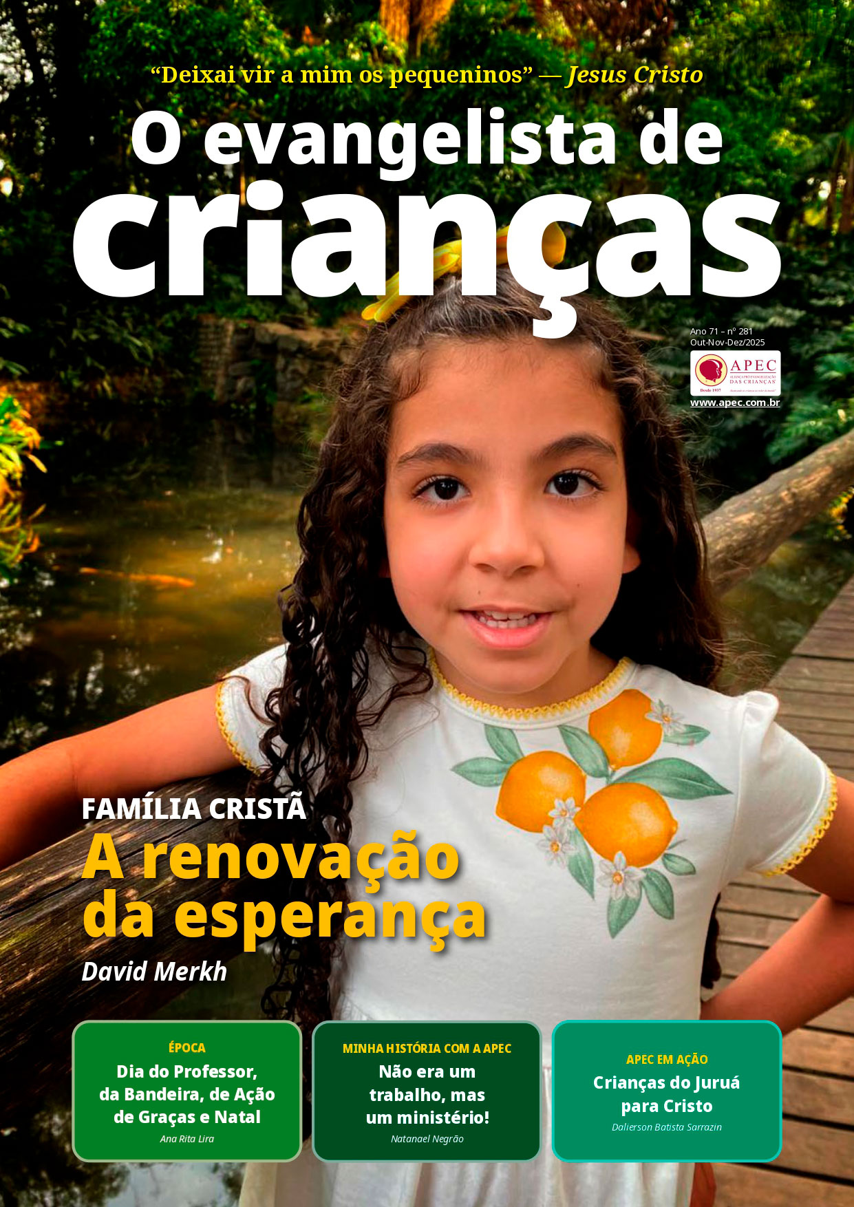 Capa — O Evangelista de Crianças (edição atual)