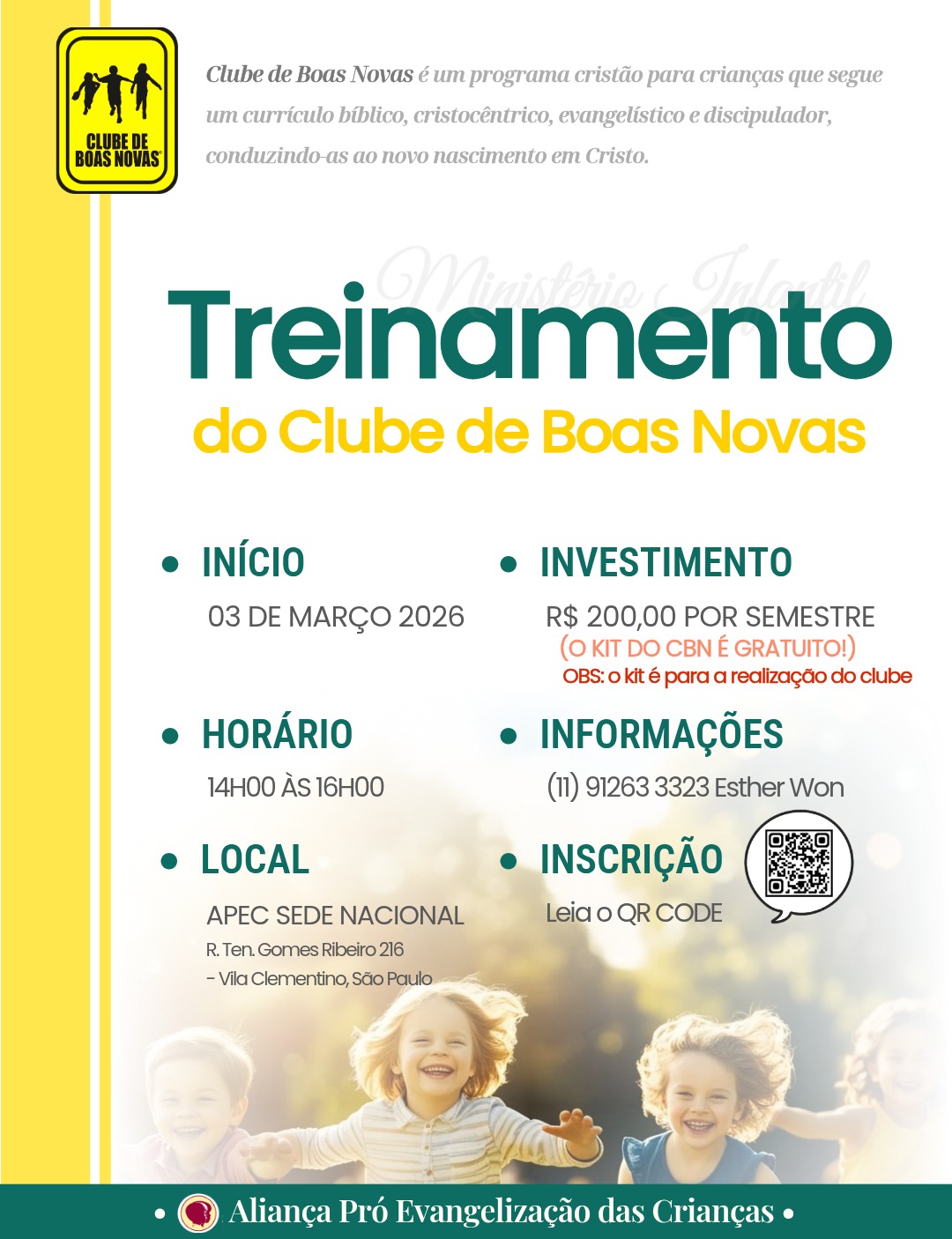 Treinamento do Clube de Boas Novas