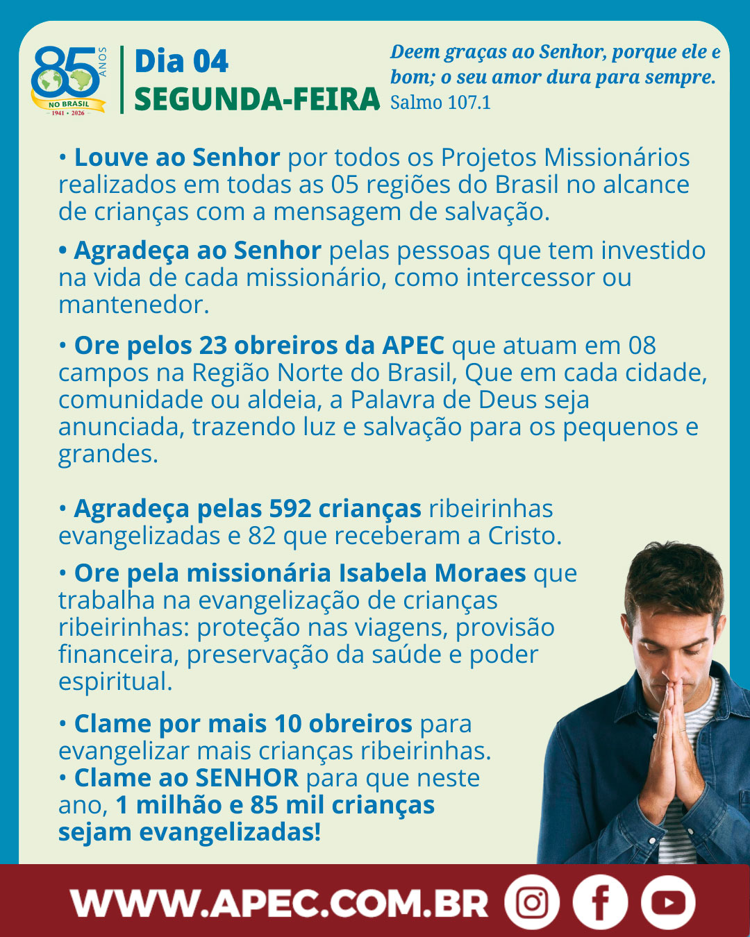 Dia 04 Segunda-feira