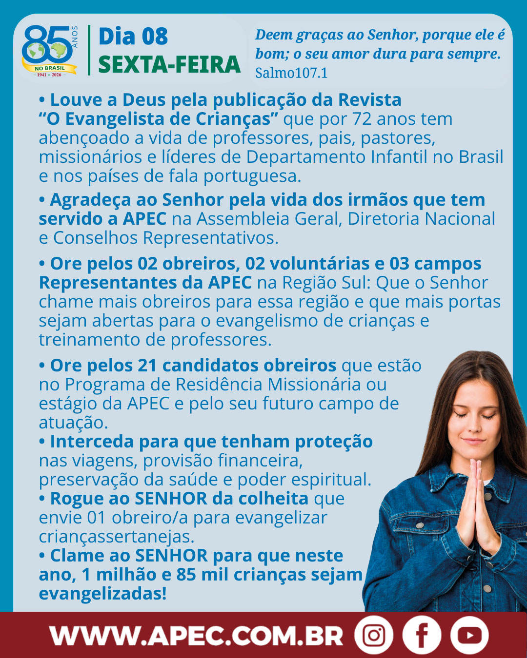 Dia 08 Sexta-feira
