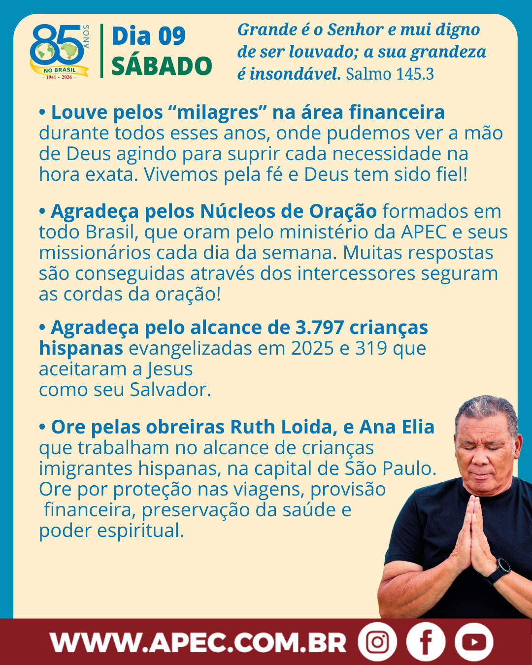 Dia 09 Sábado